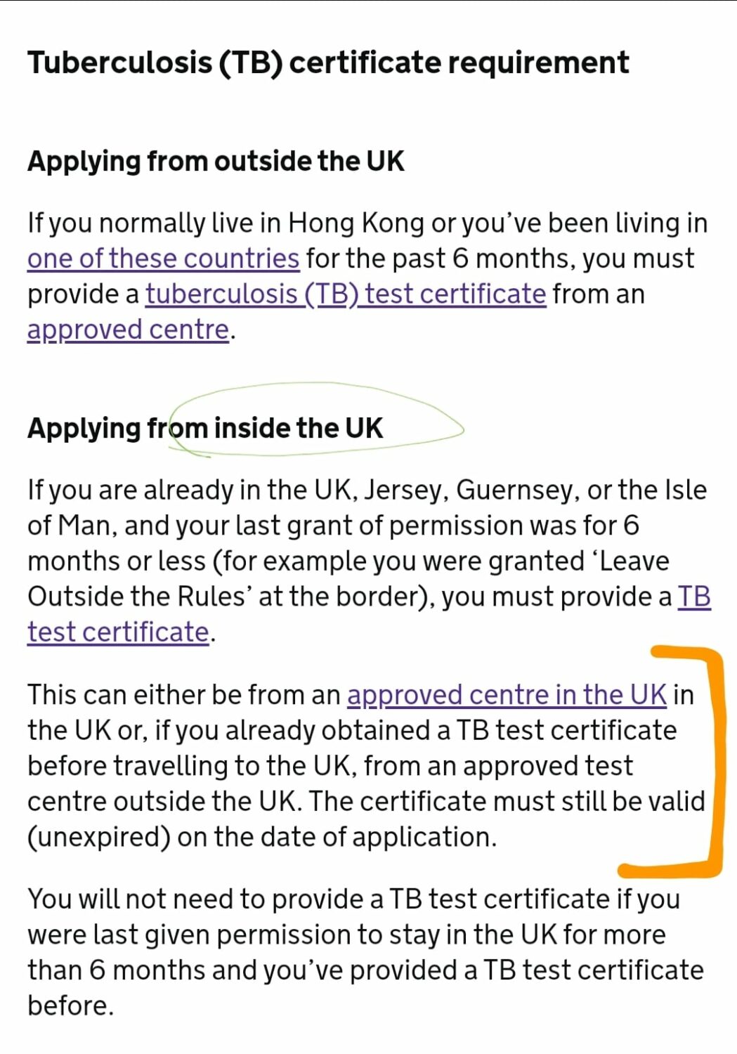 香港tb Test 可以用在英國申請bno Visa