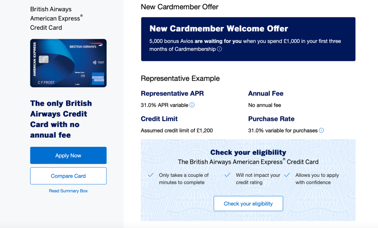 賺厘數去旅行 – British Airways American Express® Credit Card 賺厘數去旅行- British Airways American Express