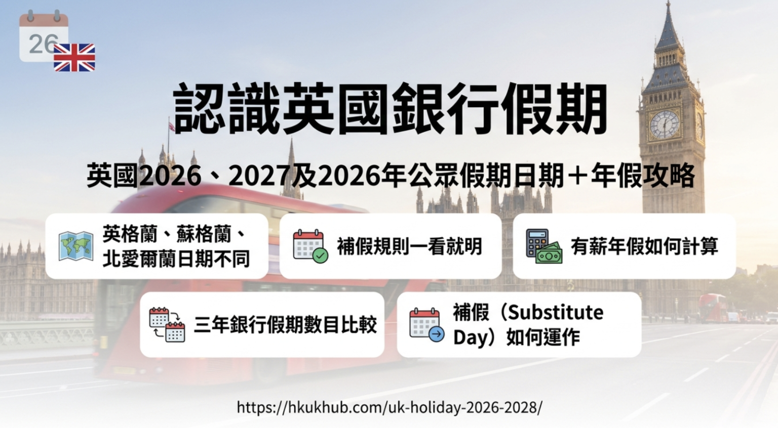 認識英國銀行假期|2026、2027、2028英國公眾假期日期+年假攻略 認識英國銀行假期|2026-2028英國公眾假期日期+年假攻略